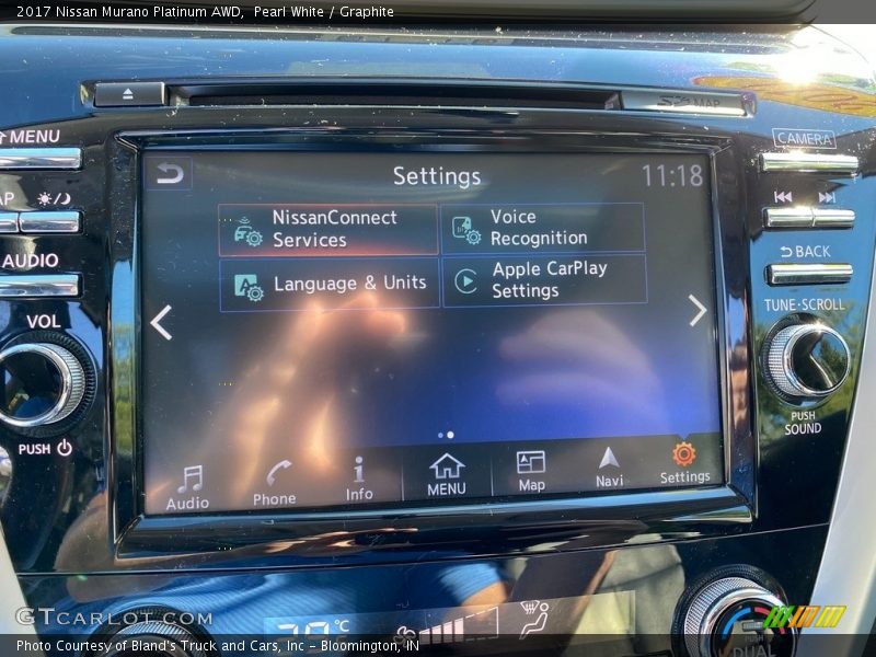 Pearl White / Graphite 2017 Nissan Murano Platinum AWD