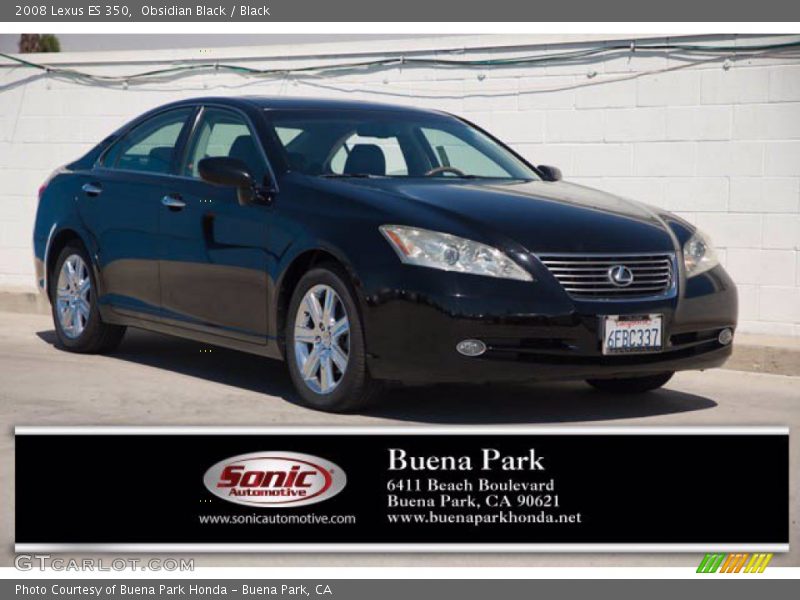Obsidian Black / Black 2008 Lexus ES 350