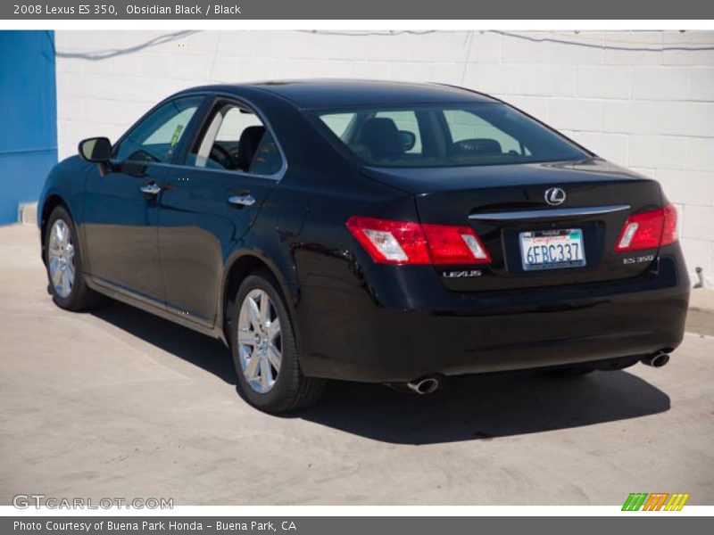 Obsidian Black / Black 2008 Lexus ES 350