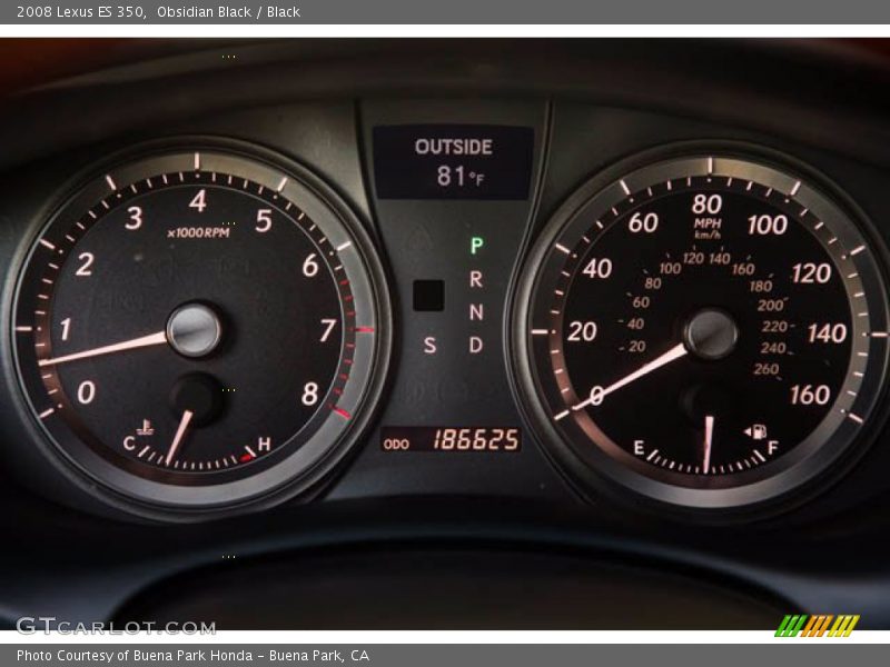 Obsidian Black / Black 2008 Lexus ES 350