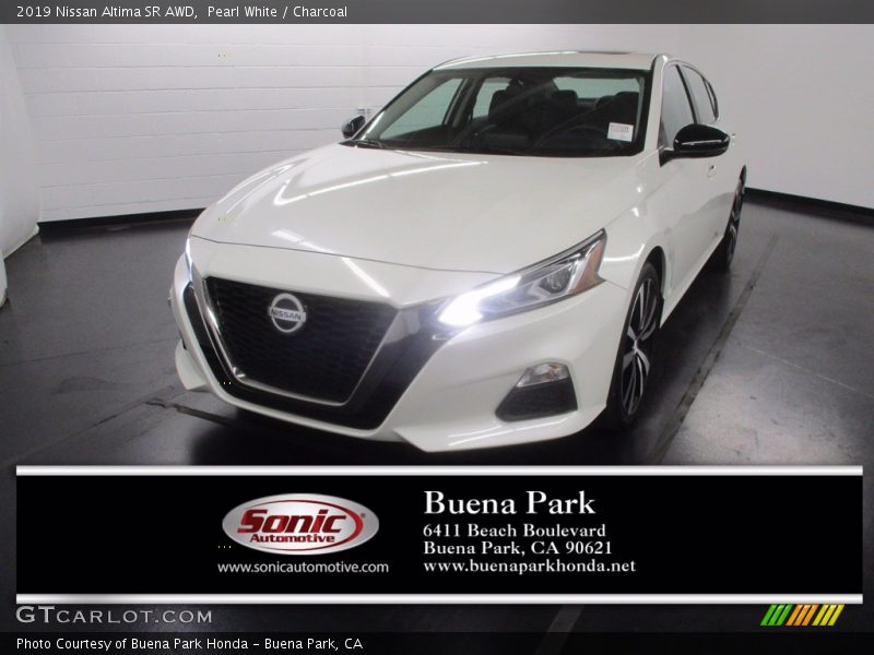 Pearl White / Charcoal 2019 Nissan Altima SR AWD