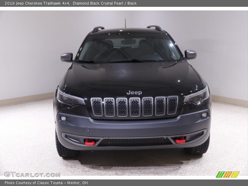 Diamond Black Crystal Pearl / Black 2019 Jeep Cherokee Trailhawk 4x4