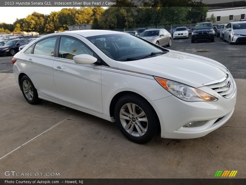 Iridescent Silver Blue Pearl / Camel 2013 Hyundai Sonata GLS