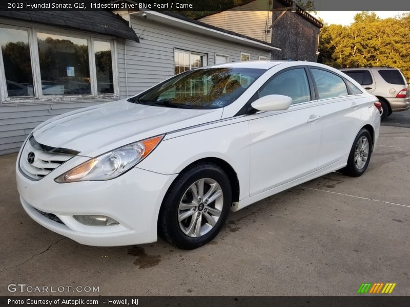 Iridescent Silver Blue Pearl / Camel 2013 Hyundai Sonata GLS