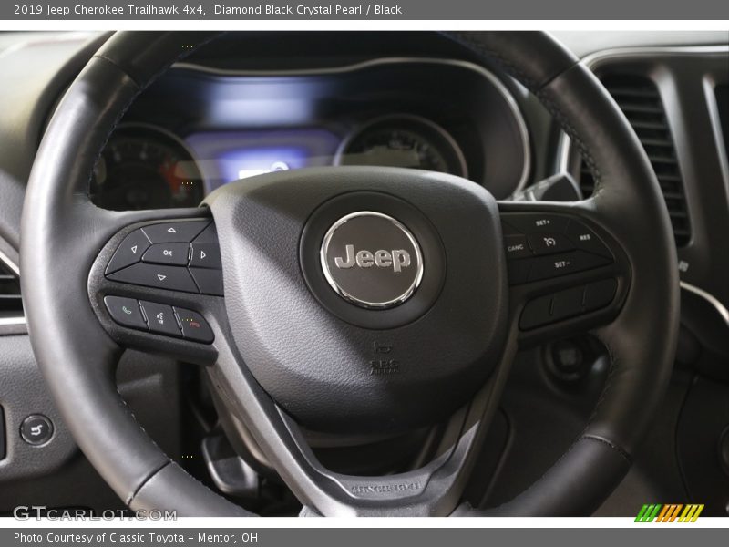 Diamond Black Crystal Pearl / Black 2019 Jeep Cherokee Trailhawk 4x4