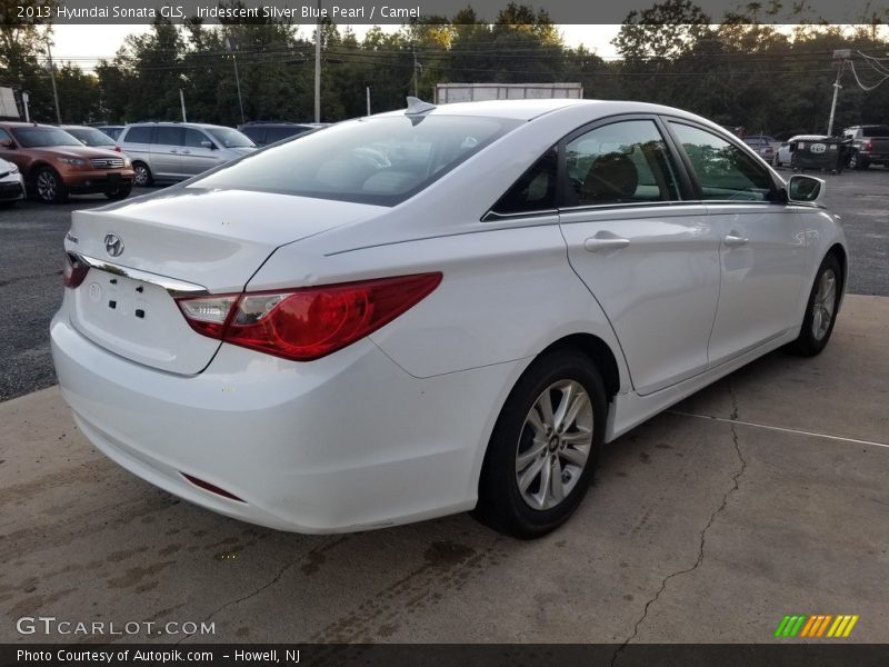 Iridescent Silver Blue Pearl / Camel 2013 Hyundai Sonata GLS