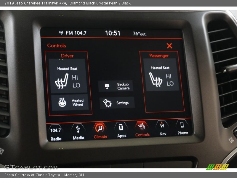 Diamond Black Crystal Pearl / Black 2019 Jeep Cherokee Trailhawk 4x4