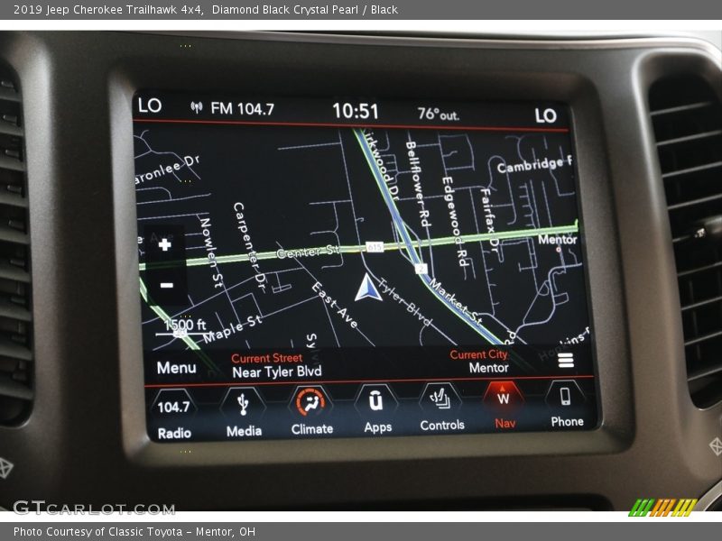 Diamond Black Crystal Pearl / Black 2019 Jeep Cherokee Trailhawk 4x4