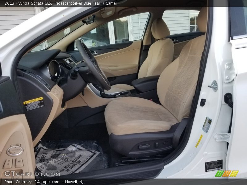 Iridescent Silver Blue Pearl / Camel 2013 Hyundai Sonata GLS