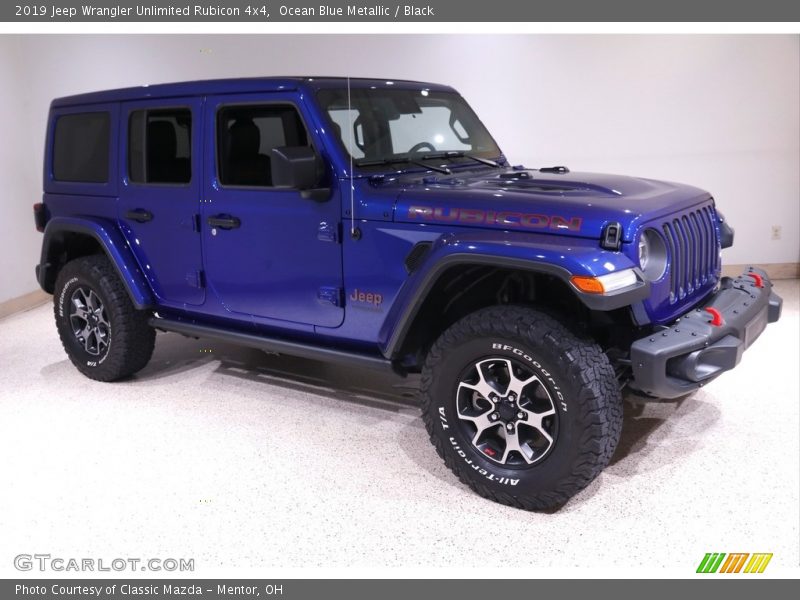 Ocean Blue Metallic / Black 2019 Jeep Wrangler Unlimited Rubicon 4x4