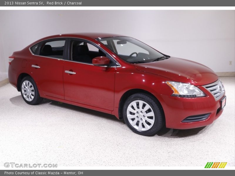 Red Brick / Charcoal 2013 Nissan Sentra SV