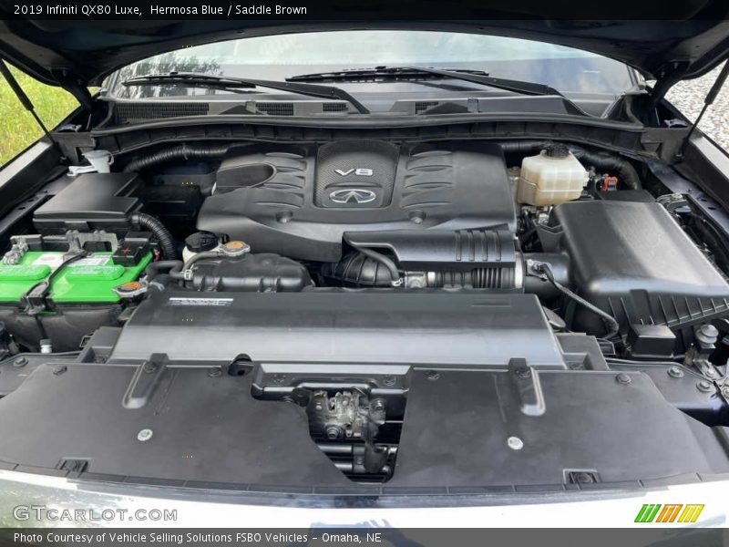 Hermosa Blue / Saddle Brown 2019 Infiniti QX80 Luxe