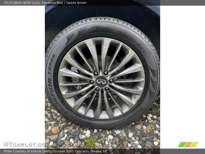 Hermosa Blue / Saddle Brown 2019 Infiniti QX80 Luxe