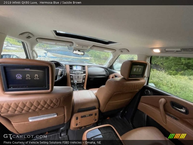Hermosa Blue / Saddle Brown 2019 Infiniti QX80 Luxe