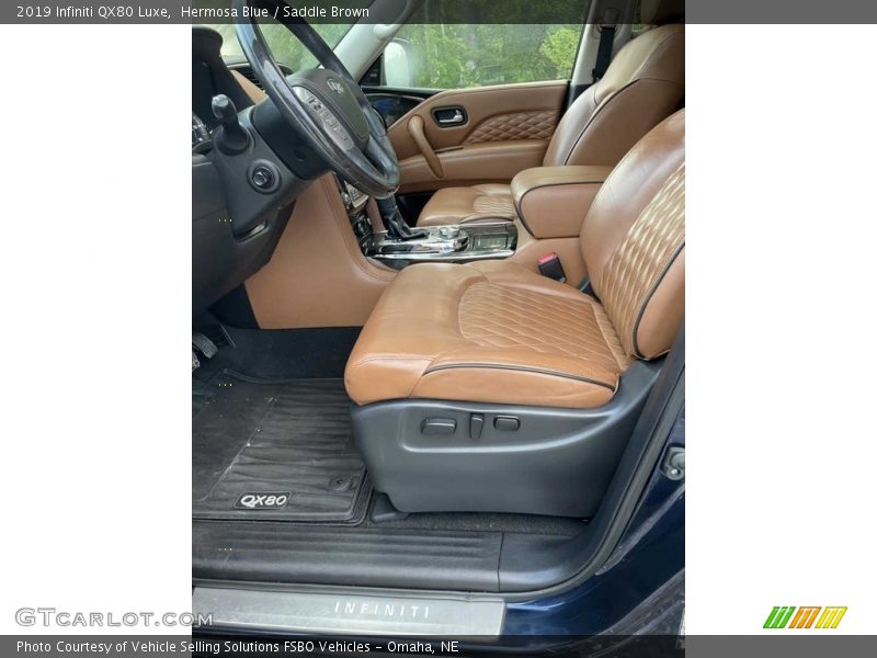 Hermosa Blue / Saddle Brown 2019 Infiniti QX80 Luxe