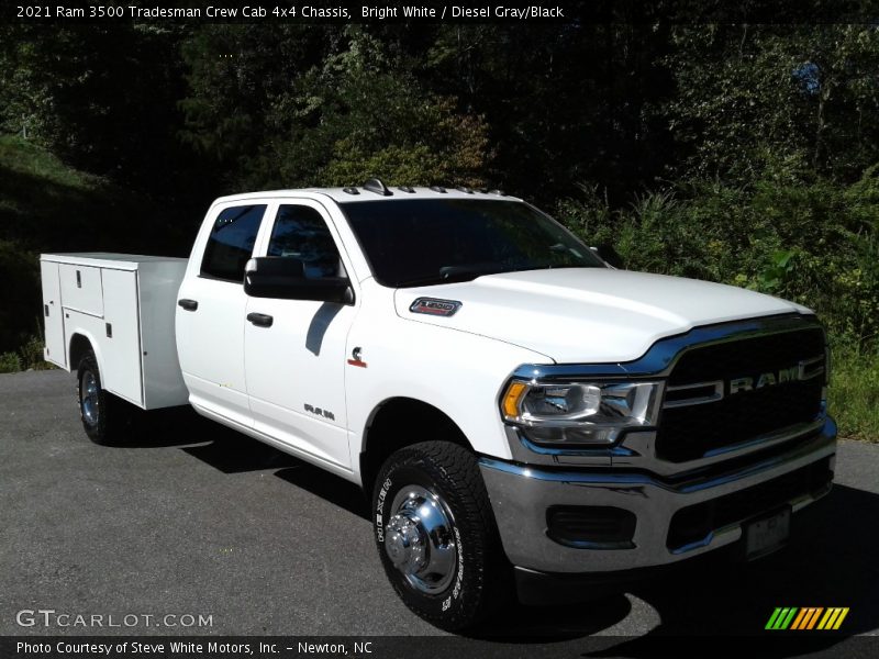 Bright White / Diesel Gray/Black 2021 Ram 3500 Tradesman Crew Cab 4x4 Chassis