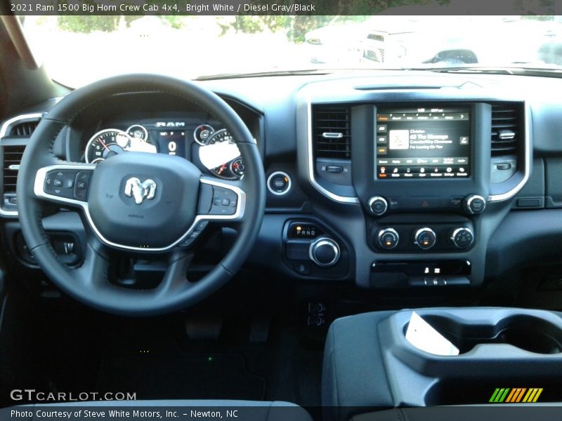 Bright White / Diesel Gray/Black 2021 Ram 1500 Big Horn Crew Cab 4x4
