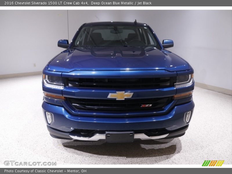Deep Ocean Blue Metallic / Jet Black 2016 Chevrolet Silverado 1500 LT Crew Cab 4x4