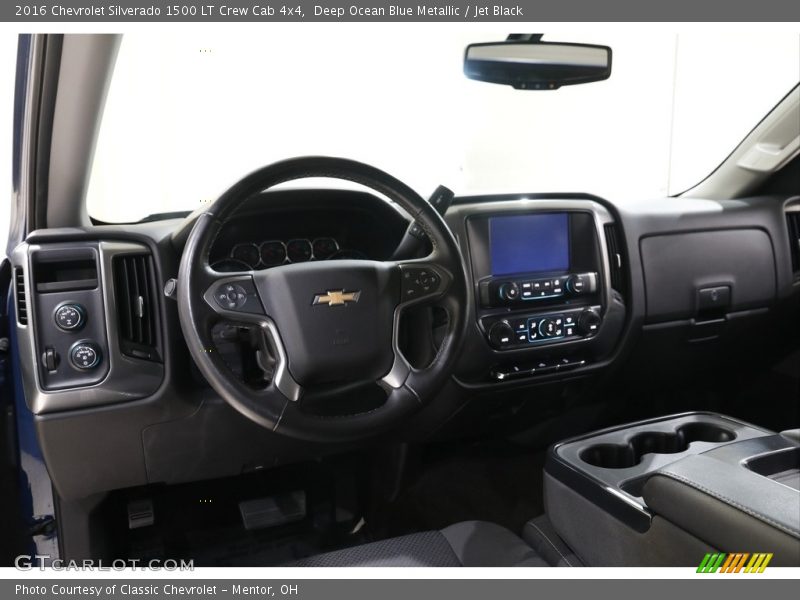 Deep Ocean Blue Metallic / Jet Black 2016 Chevrolet Silverado 1500 LT Crew Cab 4x4