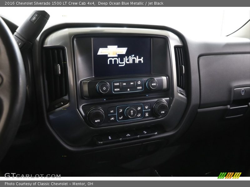 Deep Ocean Blue Metallic / Jet Black 2016 Chevrolet Silverado 1500 LT Crew Cab 4x4