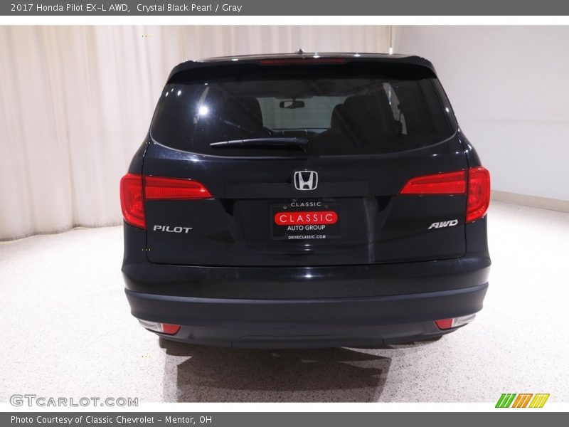 Crystal Black Pearl / Gray 2017 Honda Pilot EX-L AWD