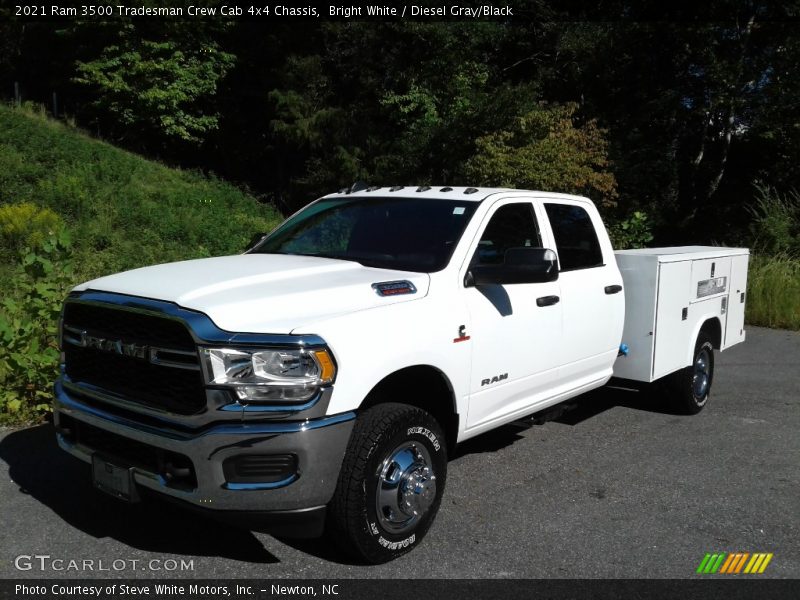 Bright White / Diesel Gray/Black 2021 Ram 3500 Tradesman Crew Cab 4x4 Chassis
