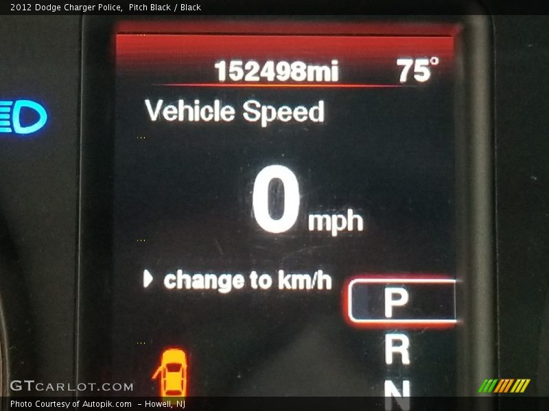 Pitch Black / Black 2012 Dodge Charger Police