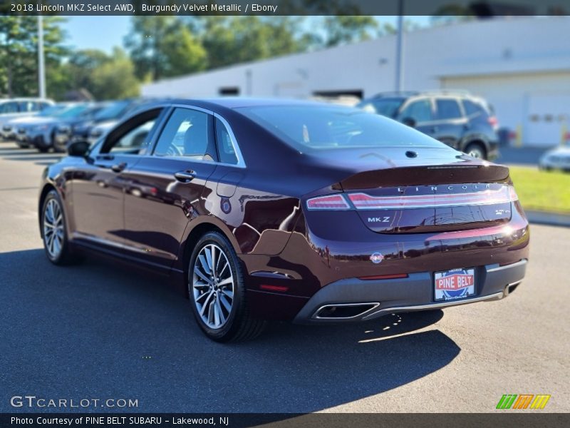 Burgundy Velvet Metallic / Ebony 2018 Lincoln MKZ Select AWD