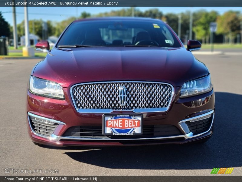 Burgundy Velvet Metallic / Ebony 2018 Lincoln MKZ Select AWD