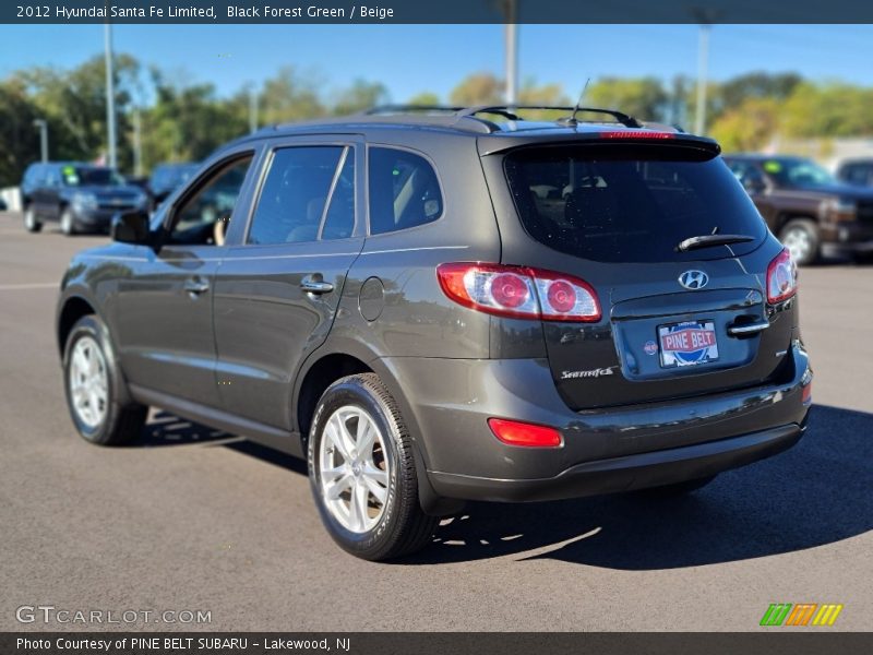 Black Forest Green / Beige 2012 Hyundai Santa Fe Limited