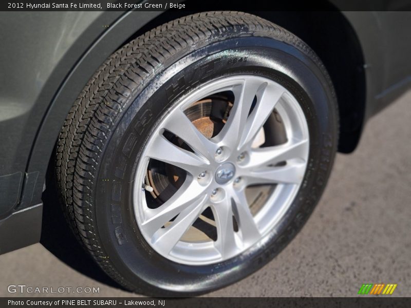 Black Forest Green / Beige 2012 Hyundai Santa Fe Limited