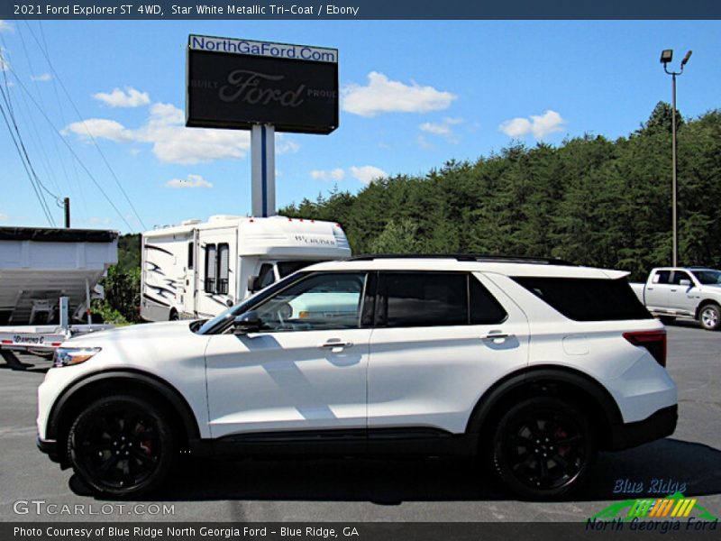 Star White Metallic Tri-Coat / Ebony 2021 Ford Explorer ST 4WD