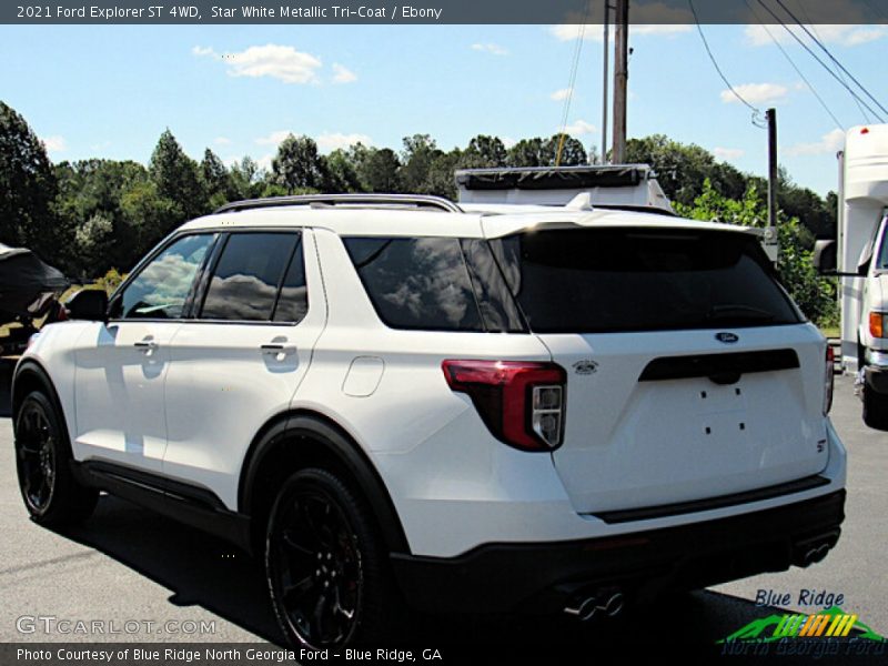 Star White Metallic Tri-Coat / Ebony 2021 Ford Explorer ST 4WD