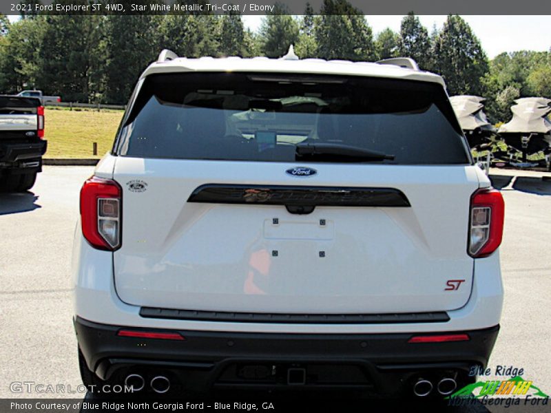 Star White Metallic Tri-Coat / Ebony 2021 Ford Explorer ST 4WD