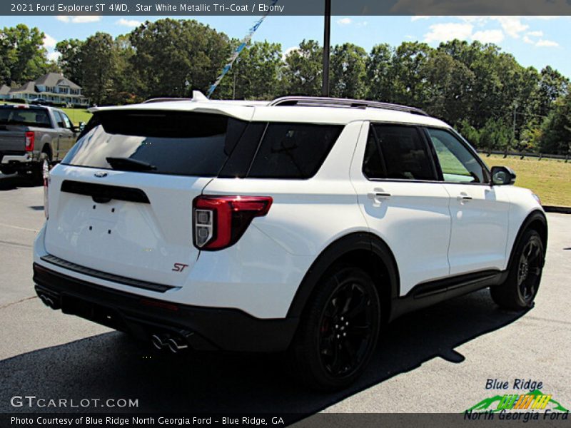 Star White Metallic Tri-Coat / Ebony 2021 Ford Explorer ST 4WD