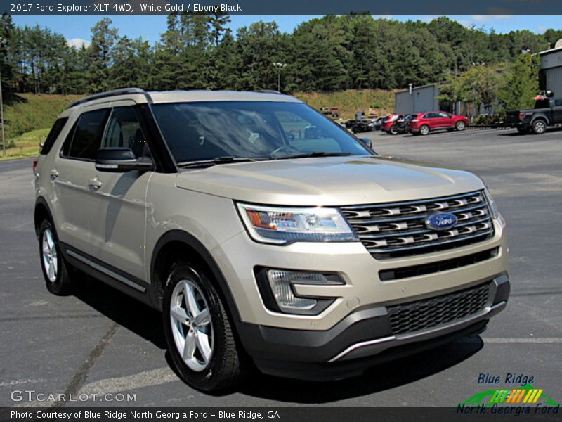 White Gold / Ebony Black 2017 Ford Explorer XLT 4WD