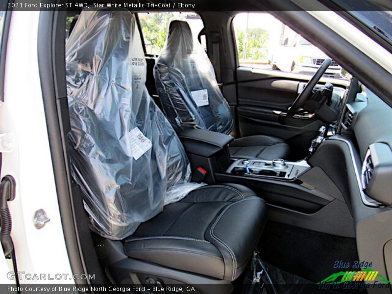 Star White Metallic Tri-Coat / Ebony 2021 Ford Explorer ST 4WD