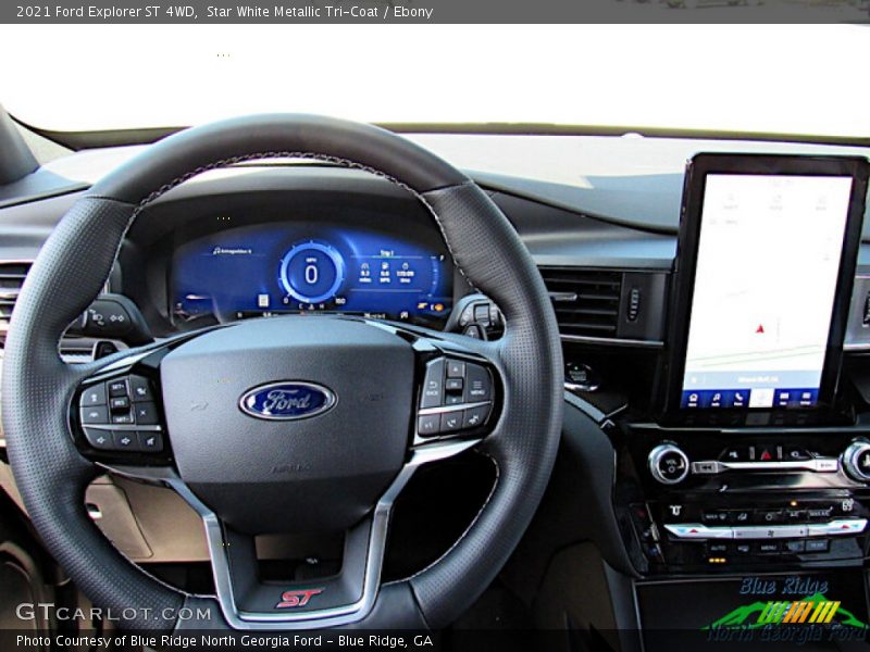 Star White Metallic Tri-Coat / Ebony 2021 Ford Explorer ST 4WD
