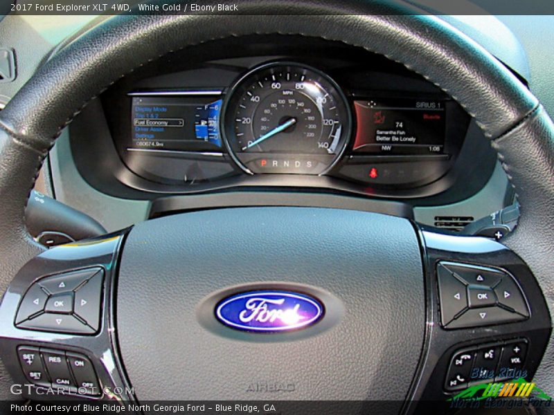 White Gold / Ebony Black 2017 Ford Explorer XLT 4WD