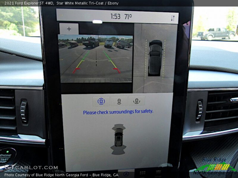 Star White Metallic Tri-Coat / Ebony 2021 Ford Explorer ST 4WD