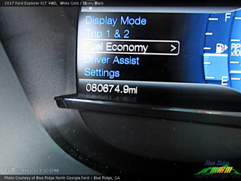 White Gold / Ebony Black 2017 Ford Explorer XLT 4WD