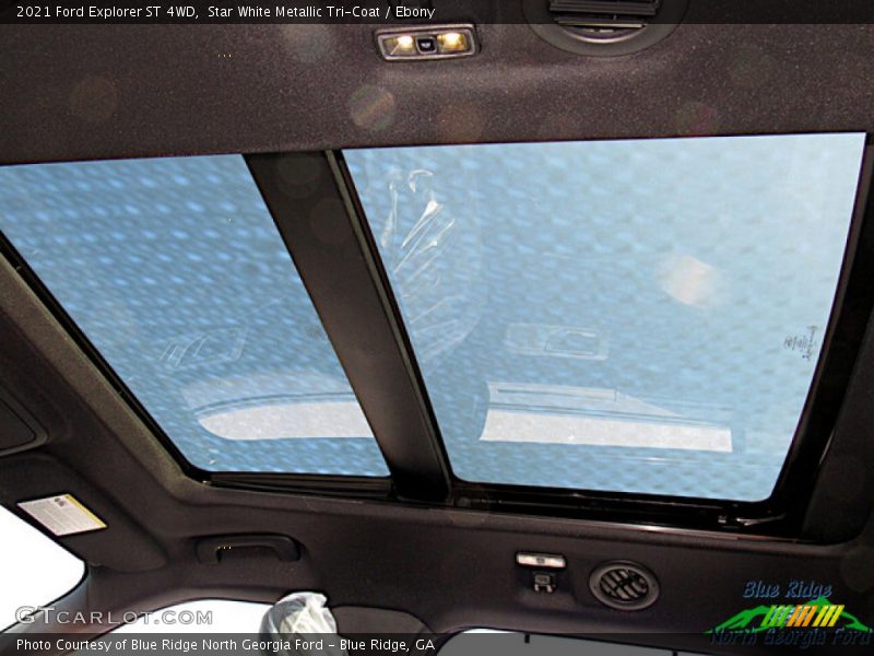 Star White Metallic Tri-Coat / Ebony 2021 Ford Explorer ST 4WD