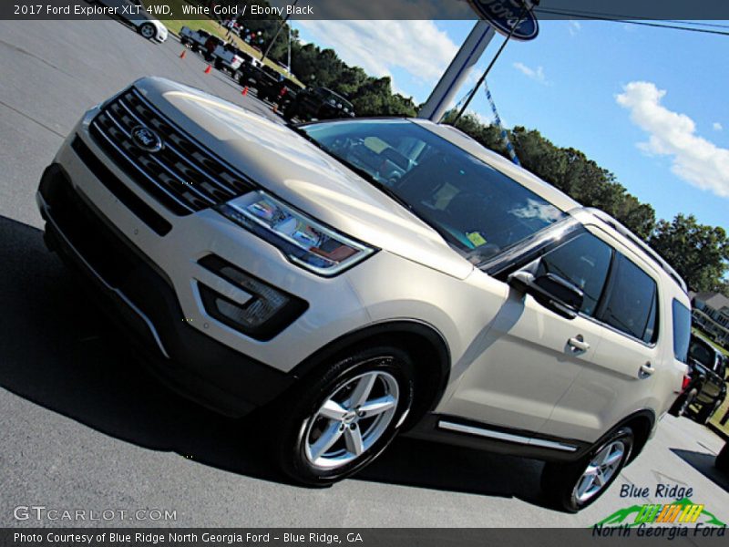 White Gold / Ebony Black 2017 Ford Explorer XLT 4WD