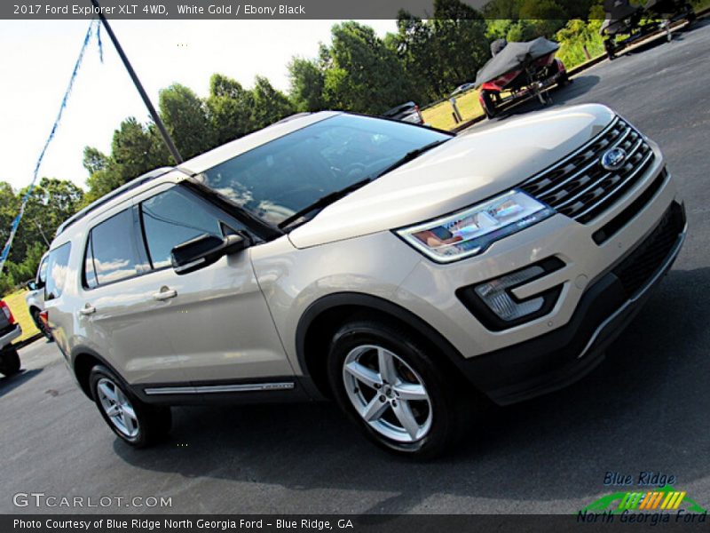 White Gold / Ebony Black 2017 Ford Explorer XLT 4WD