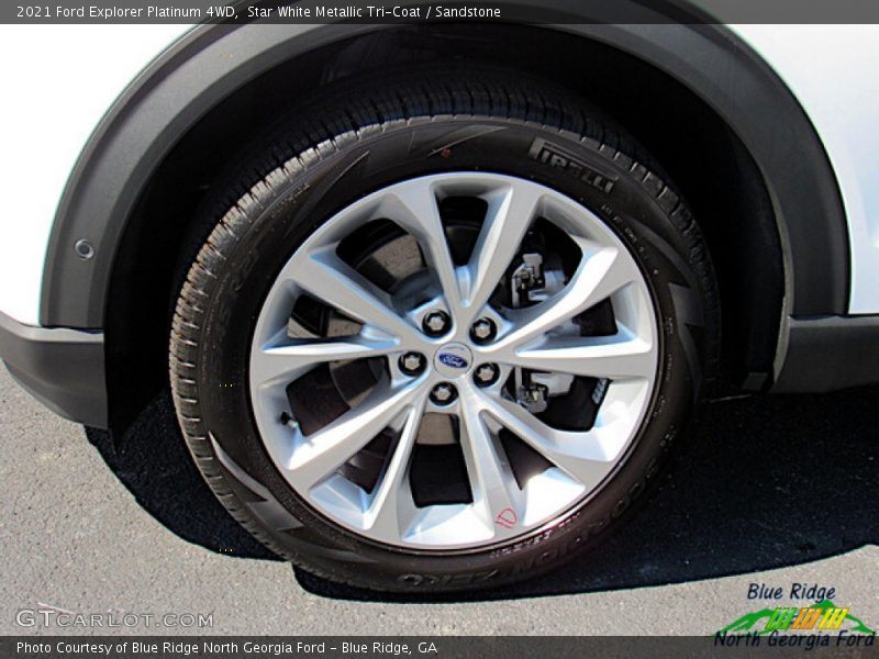 Star White Metallic Tri-Coat / Sandstone 2021 Ford Explorer Platinum 4WD