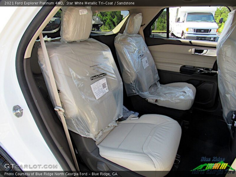 Star White Metallic Tri-Coat / Sandstone 2021 Ford Explorer Platinum 4WD
