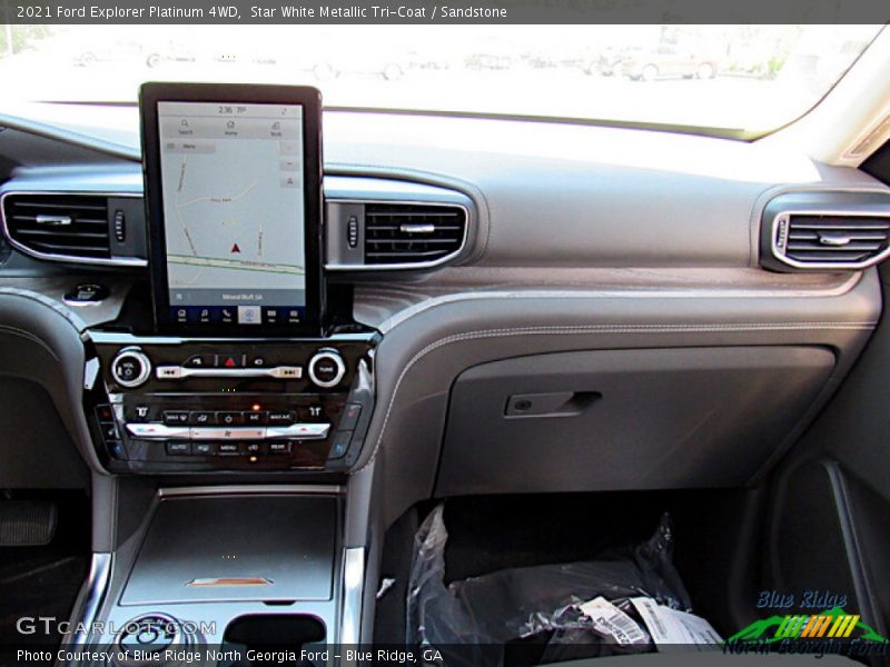 Star White Metallic Tri-Coat / Sandstone 2021 Ford Explorer Platinum 4WD