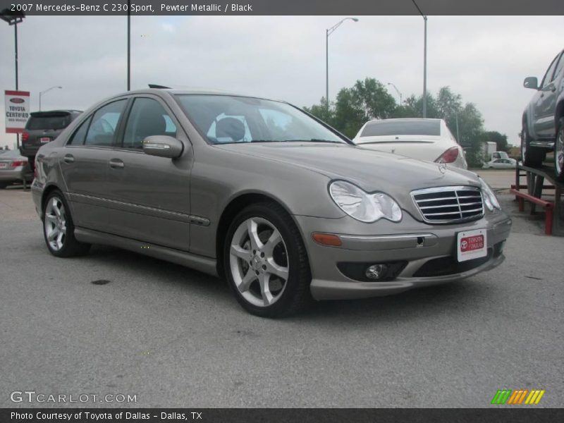 Pewter Metallic / Black 2007 Mercedes-Benz C 230 Sport