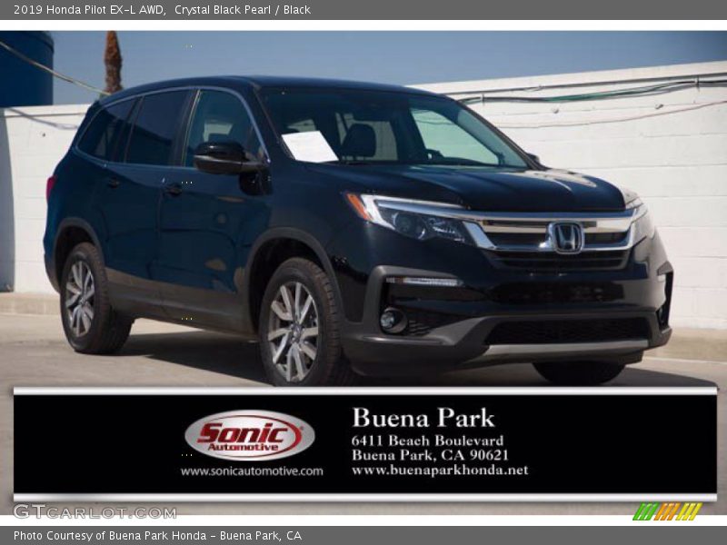 Crystal Black Pearl / Black 2019 Honda Pilot EX-L AWD