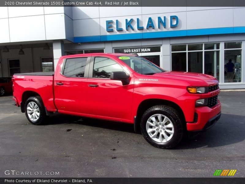 Red Hot / Jet Black 2020 Chevrolet Silverado 1500 Custom Crew Cab 4x4